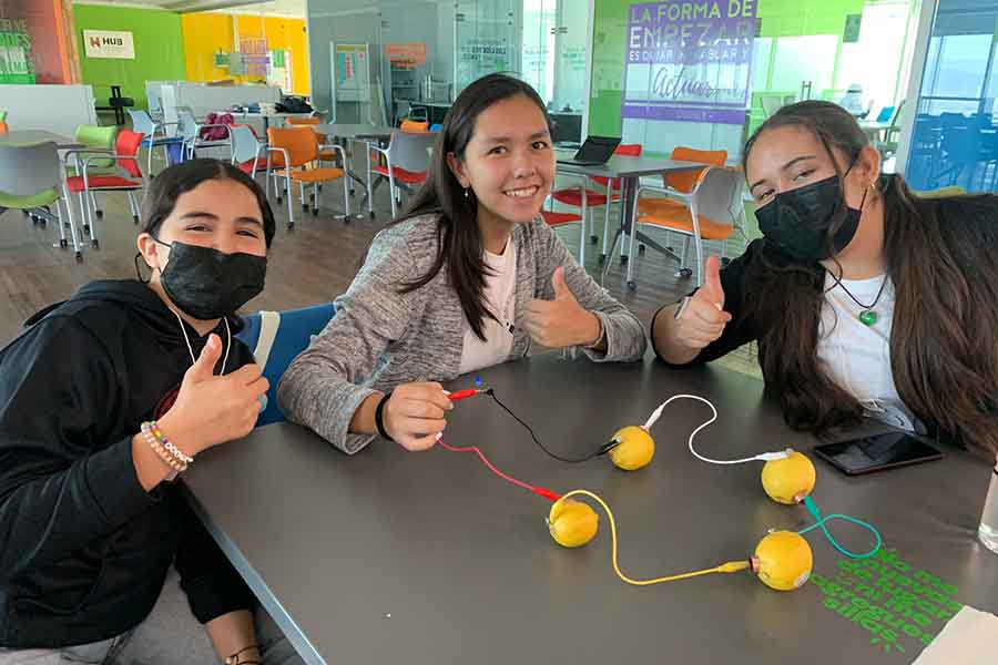 Participantes de experimento batería de limones