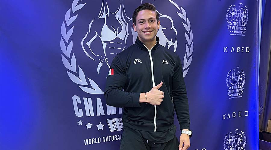 Arturo Aguilar participó en WNBF 2022 y consiguió ser subcampeón mundial