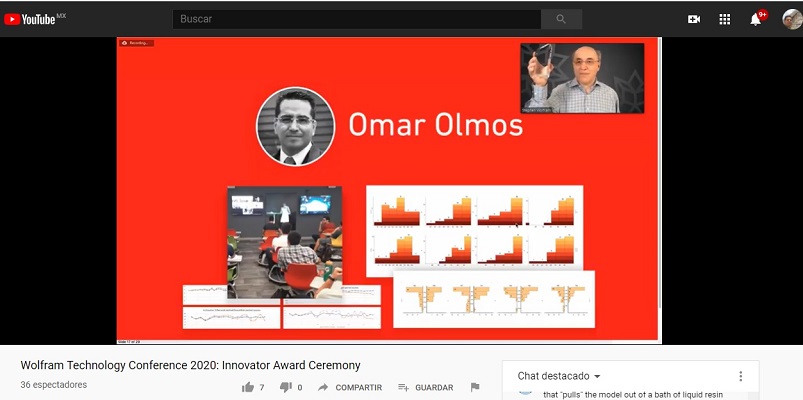 En la ceremonia virtual el profesor Olmos fue reconocido junto a otros docentes innovadores de diferentes países.