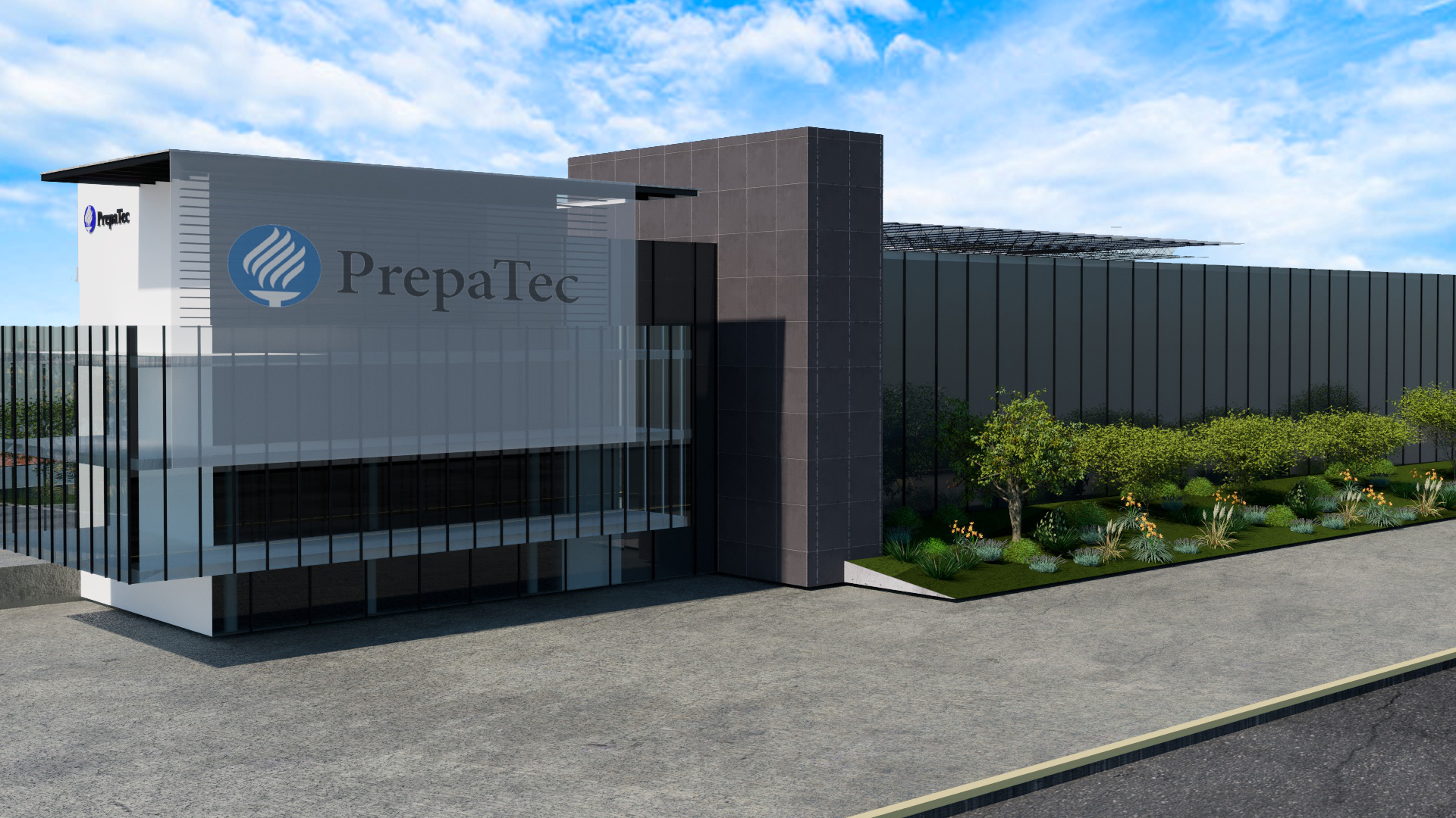 Render de nuevo edificio para PrepaTec en campus León 