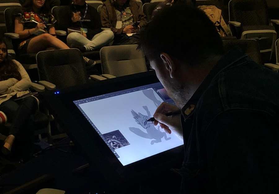 Tona Grasa mostró técnicas de dibujo digital
