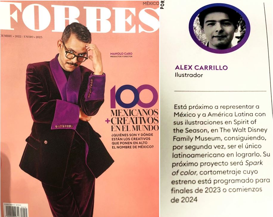Ilustrador EXATEC Alex Carrillo, en la lista de 100 mexicanos más creativos del mundo en Forbes
