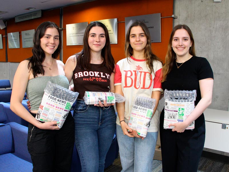 Alumnas de nutrición de la Escuela de Medicina y Ciencias de la Salud del Tec ganan primer lugar en reto Snack Tank lanzado por la empresa Food News.