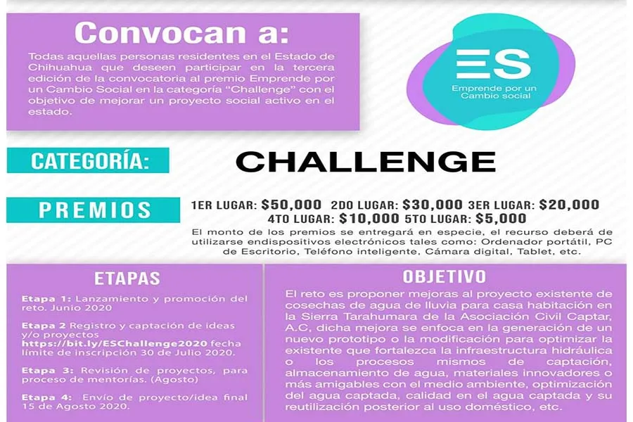 Convocatoria para Emprende por un  Cambio Social