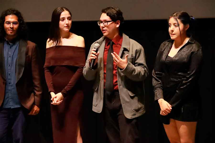 Estudiantes del Tec Guadalajara presentaron cortometraje en sala Guillermo del Toro de la cineteca del FICG. 