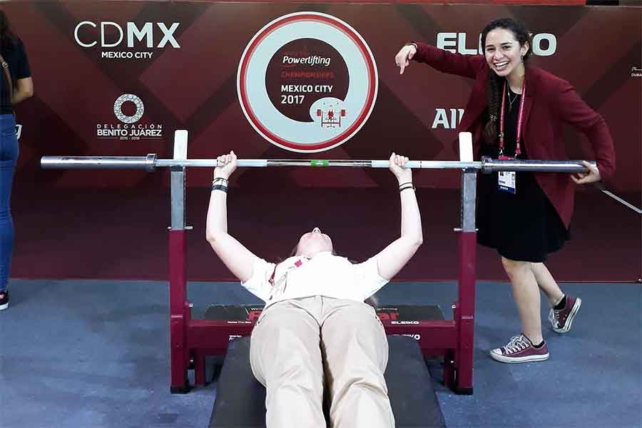Daniela Anguiano en el mundial de paralímpicos en la CDMX 2017