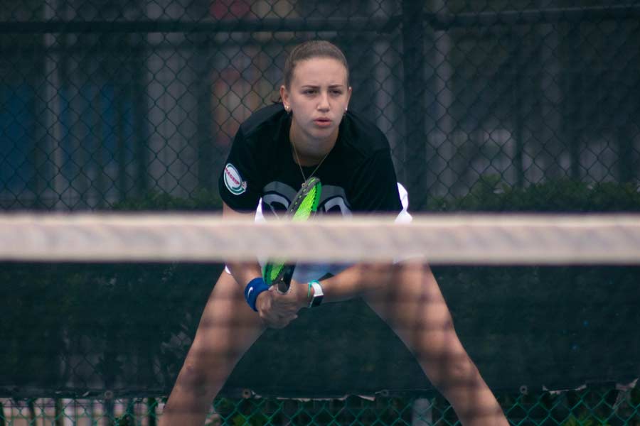 Una atleta de Borregos durante el Circuito Nacional de Tenis Universitario.