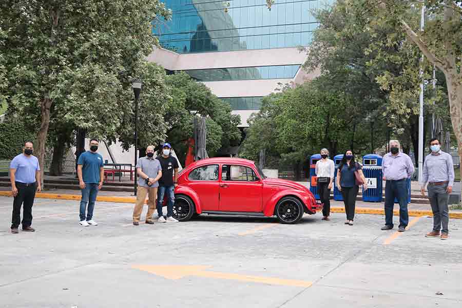 El “V8 LH”, nombre del Volkswagen Sedán se encuentra en el Laboratorio de Ingeniería Mecánica del campus Monterrey.