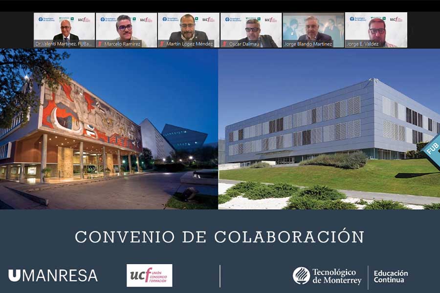 La Escuela de Medicina del Tec de Monterrey firma convenio con entidades de salud catalanas.