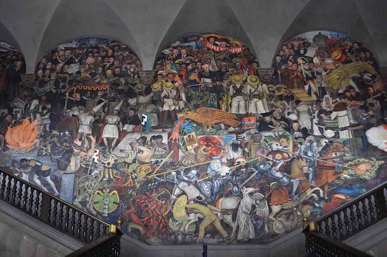La historia de México con Epopeya del Pueblo Mexicano de Diego Rivera