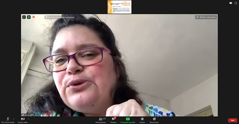 Laura Soler en su videoconferencia "COVID-19 y Discapacidad"