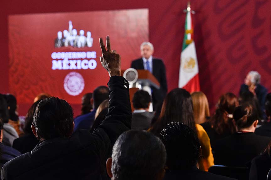 El presidente de México, Andrés Manuel López Obrador, en una de sus conferencias mañaneras de prensa.