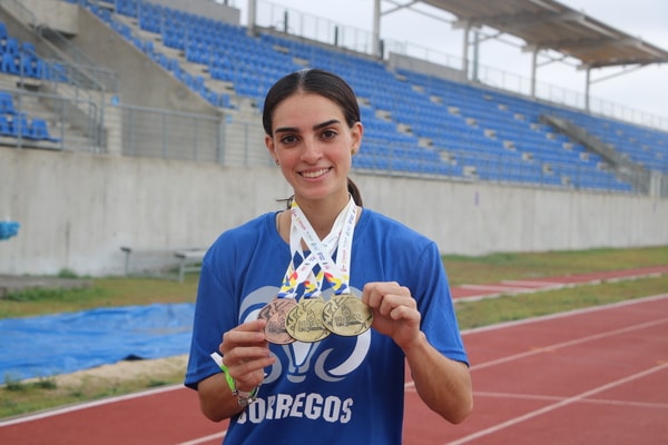 Mariana Gancedo ganó dos medallas de oro y una bronce en la Universiada Nacional.