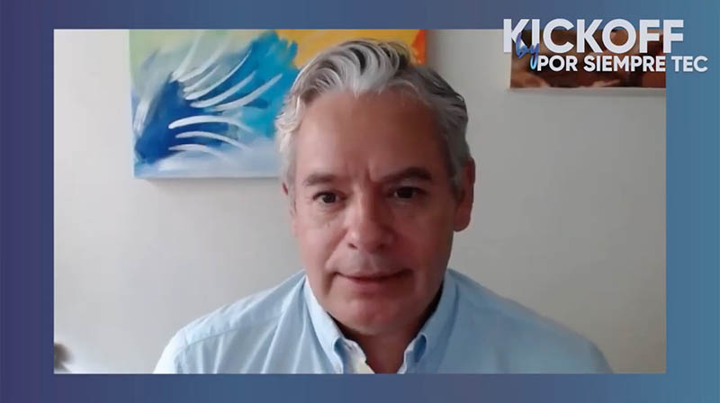 Mario Adrián Flores, Vicepresidente Región Norte en evento Kick Off Por Siempre Tec
