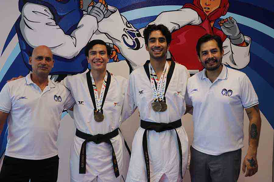 Borregos Monterrey de taekwondo que ganaron el oro en los Panamericanos de FISU América.