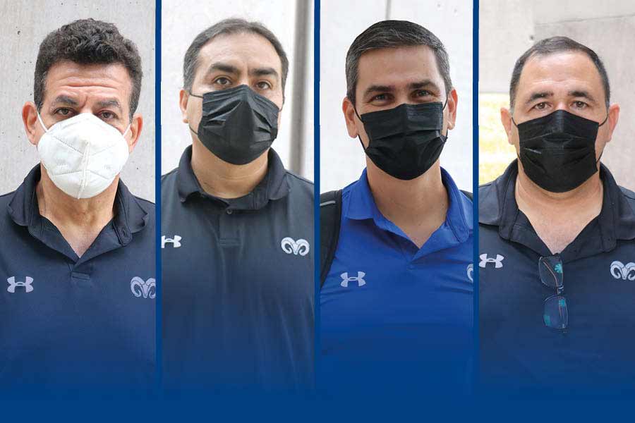 Carlos Marcos, Mario Moreno, Mauricio Campos y Luis Farías, entrenadores del campus Monterrey que resaltaron la labor de Ignacio Moreno.