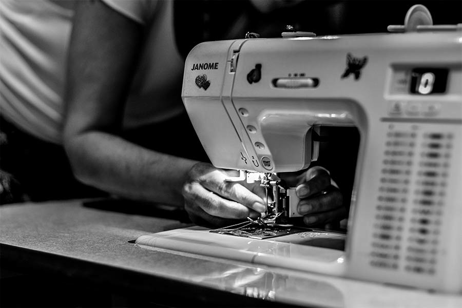 Persona trabajando.