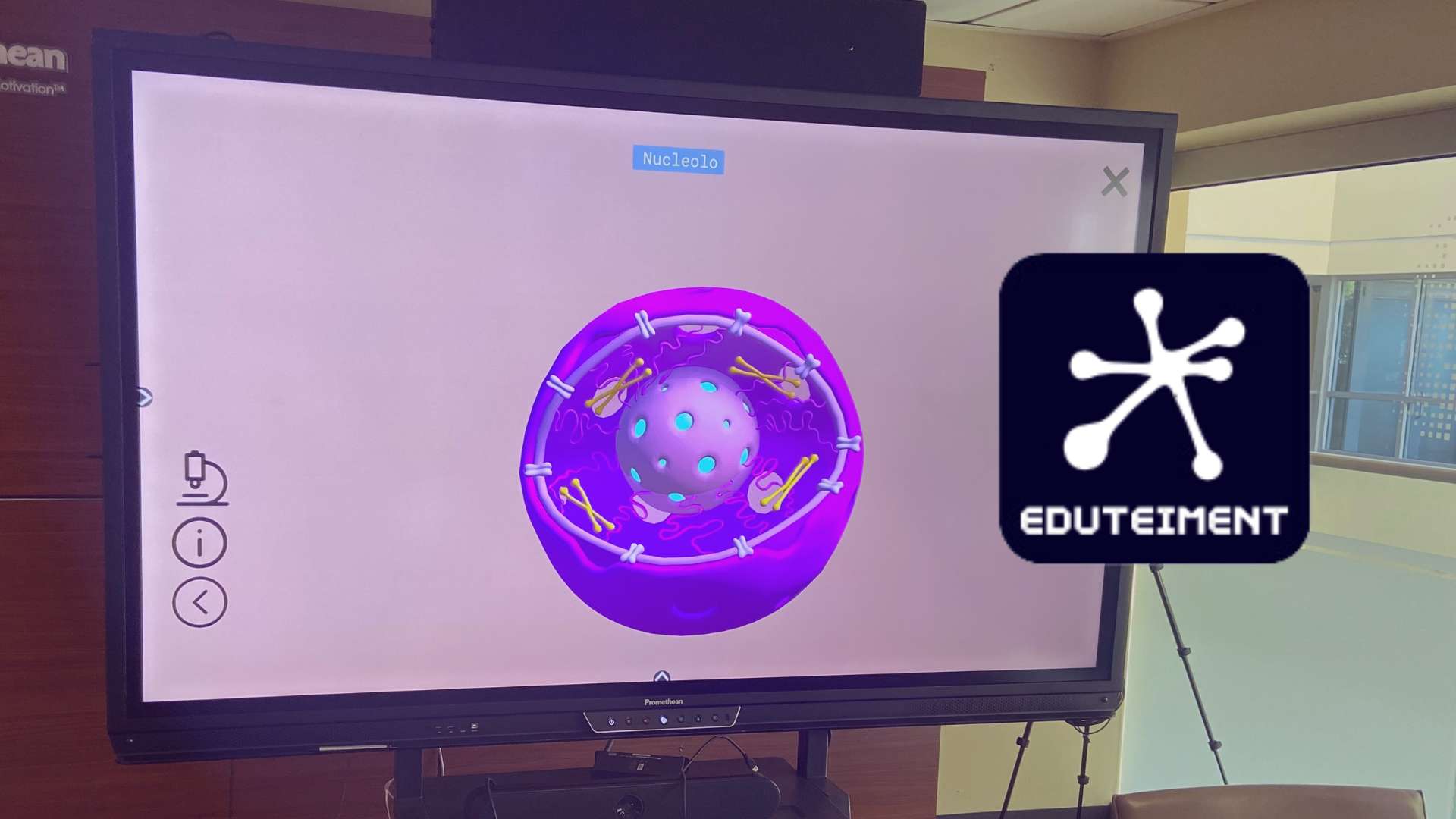 Realidad virtual de celula en plataforma Eduteiment