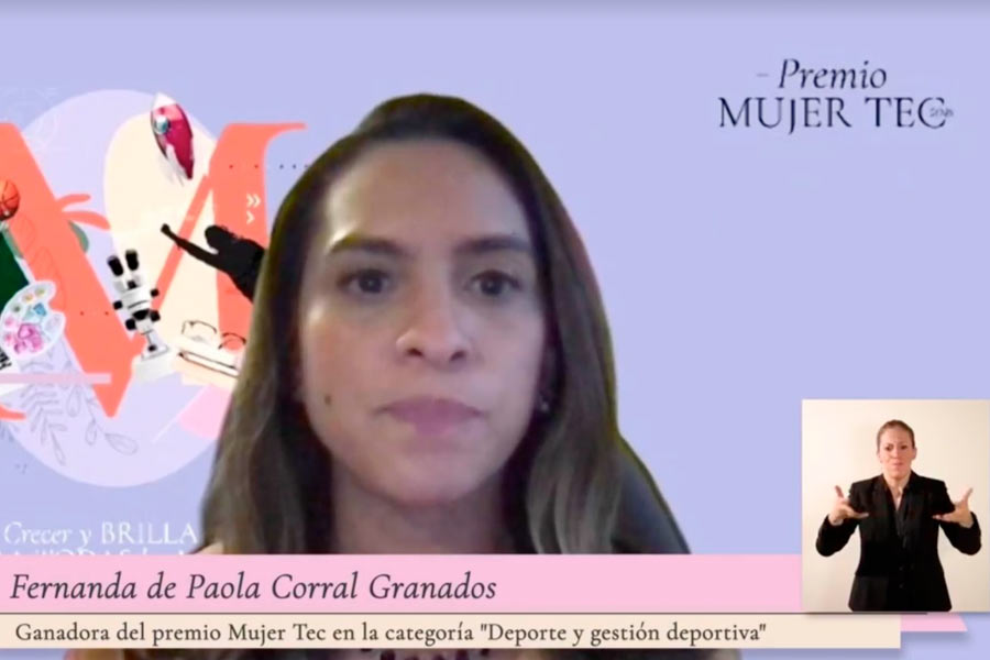 Fernanda Corral fue reconocida con el Premio Mujer Tec 2021