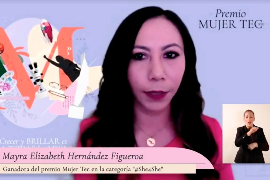 Mayra Hernández fue reconocida con el Premio Mujer Tec 2021