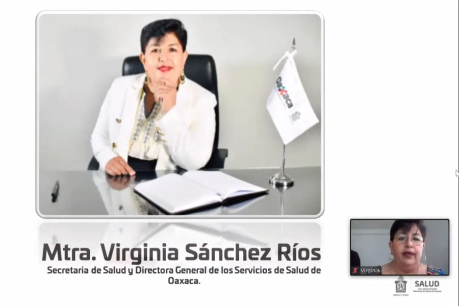 Mtra. Virginia Sánchez, secretaria de salud de Oaxaca.