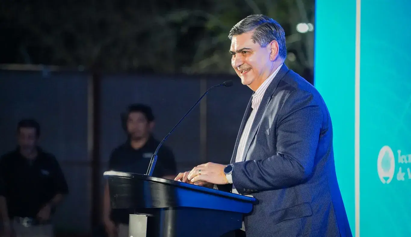 David Garza, presidente ejecutivo del Tec, durante su mensaje.