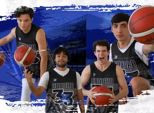Montaje de fotos de 4 basquetbolistas.