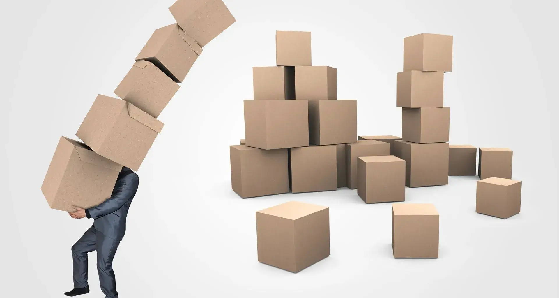 Cajas carton negocios familiares