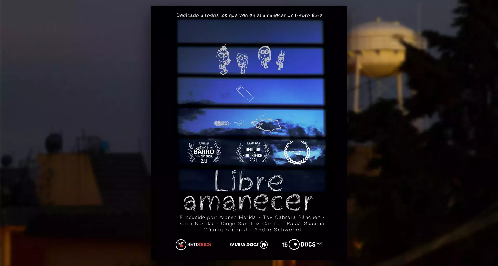 Póster del cortometraje Libre amanecer, multipremiado, hecho por alumnos Tec