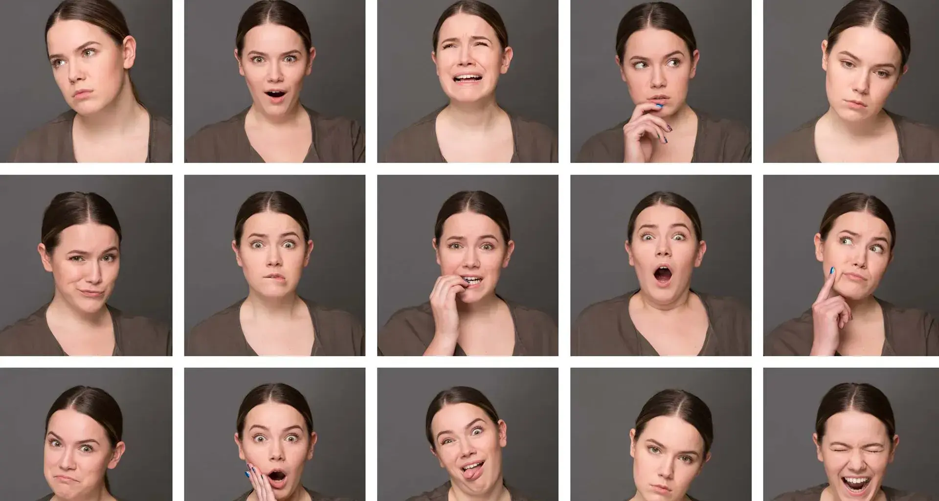Estudiante mostrando gama de emociones, inteligencia emocional