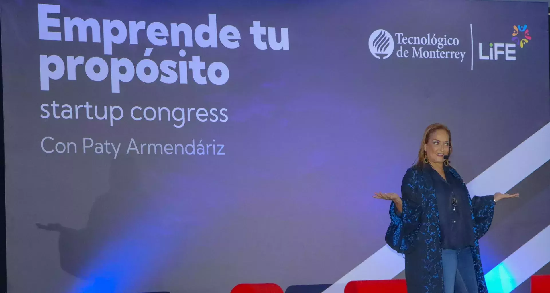 Patricia Armendáriz en su conferencia Emprende tu Propósito en el Tec de Monterrey Campus León