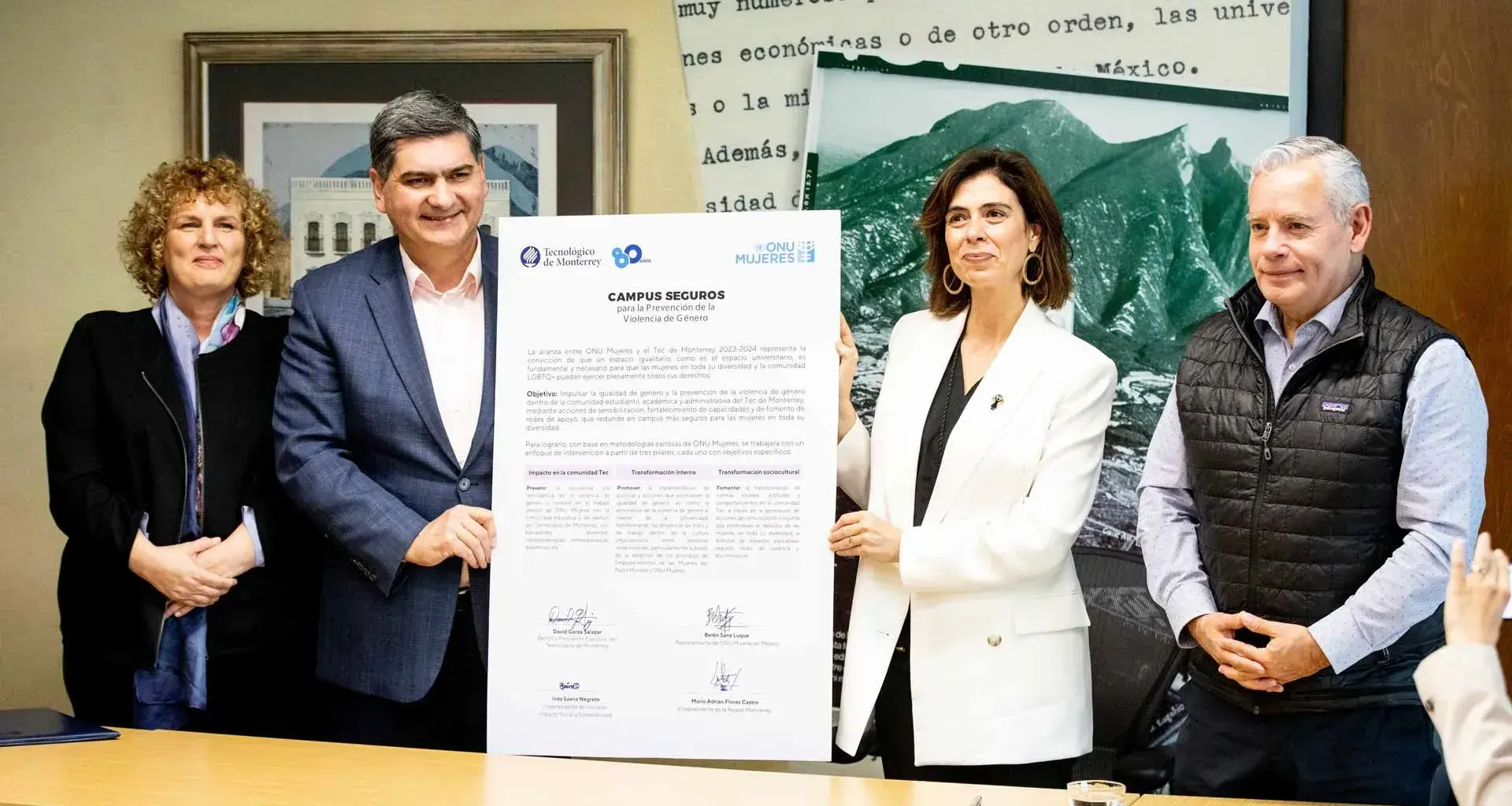 El Tec de Monterrey y ONU Mujeres firmaron la alianza Campus Seguros para la Prevención de la Violencia de Género