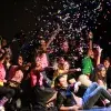En el último acto, celebrando su gran actuación. 