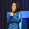 Aquí se muestra la conferencia en el Tec campus Cuernavaca de Katya Echazarreta, primera mujer astronauta.