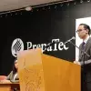 Gerardo dando un discurso en el TecMun 2022 en campus León