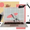 Illustration about artificial intelligence in school