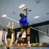 Danna Lorein jugando voleibol en las canchas de Tec campus Tampico
