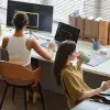 Generation Z's job expectations. Young people working in a company.