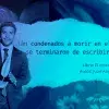 Fotocomposición de Juan Ángel y una frase de su libro