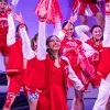 Valeria Fuentes en el escenario del Auditorio Gota de Plata en el protagonico de Gabriella Montez