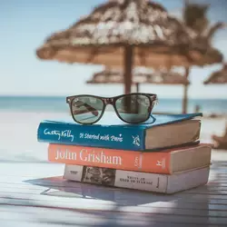 Libros en la playa