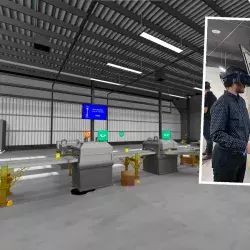 Profesores de Educación Digital desarrollaron una planta de realidad virtual para estudiantes de ingeniería.