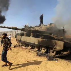 Tanque blindado de Israel es destruido por milicias palestinas de Hamas