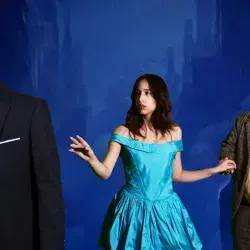 Actores de Eurídice interpretando una escena de la obra inspirada en el mito griego.