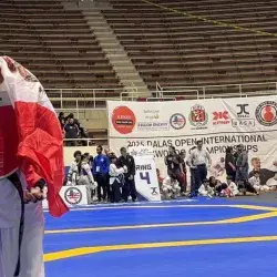 Leonardo Maldonado compitiendo en el Dallas Open Taekwondo 2025