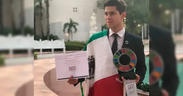 Era el más joven en un encuentro de la ONU, se fue con el primer lugar