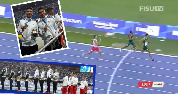 ¡Borregos de oro! Gana México primer lugar en relevos en Universiada