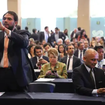 Emoción durante la ceremonia.
