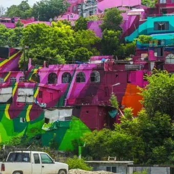 La obra le dio colorido al sector.